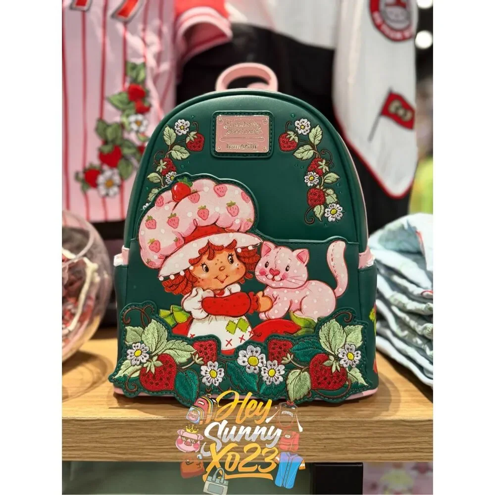 Loungefly Strawberry Shortcake Custard & Strawberry Embroidered Mini Backpack